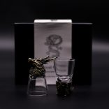 "Bottom Up" likőrös pohár (50ml) - Vad erdei lények - antik bronz
