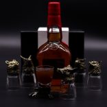 "Bottom Up" likőrös pohár (50ml) - Vad erdei lények - antik bronz
