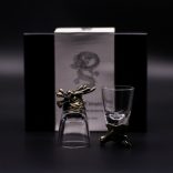 "Bottom Up" likőrös pohár (50ml) - Mitikus lények - antik bronz