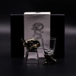 "Bottom Up" likőrös pohár (50ml) - Mitikus lények - antik bronz