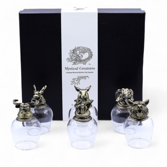 "Bottom Up" pohár (100ml) - Mitikus lények - antik bronz