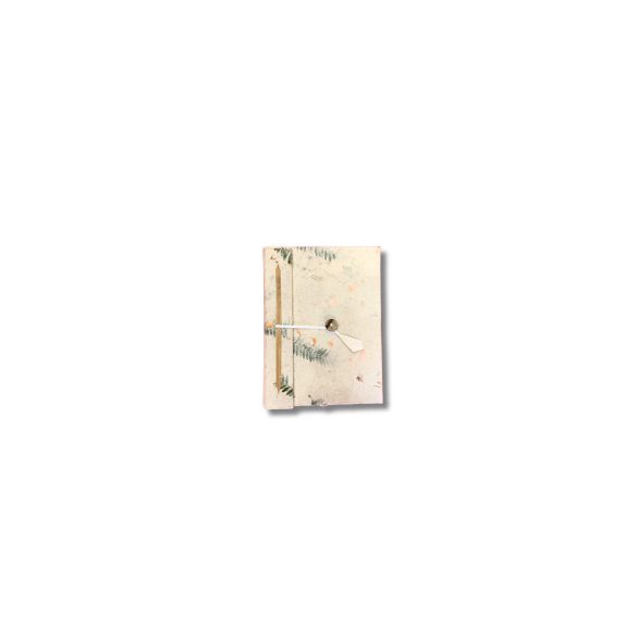 Közepes Lokta Papír Napló - Virágmintás (15x12cm) - 45 oldal