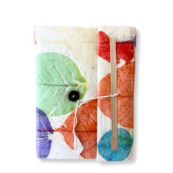   Nagy Lokta Papír Napló - Színes Levelek (21x15cm) - 45 oldal
