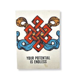   Nagy Lokta Papír Napló - Inspiráció (21x15cm) - 45 oldal - Your Potential - könyvjelzővel
