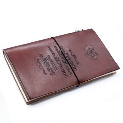   Kézműves Bőrkötésű Napló - Valódi Barátság - Barna (80 oldal)