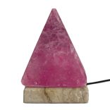 Minőségi USB Piramis Sólámpa - 9 cm (színváltós)