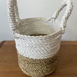 Tengerifű Fonott Kosár Együttes - Natúr/Fehér
