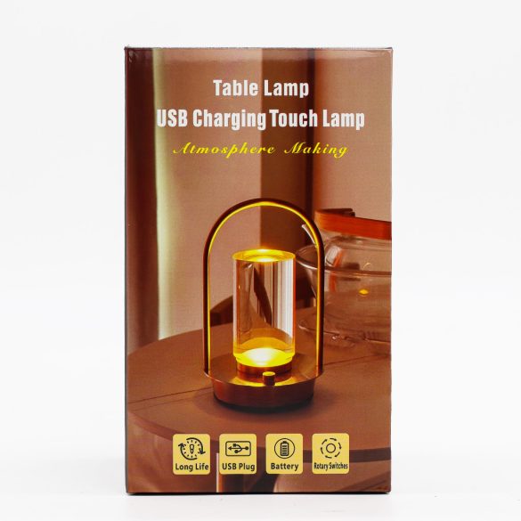 Érintőlámpa - Kristály Lámpás- USB (C) - tölthető (2000 Watt)