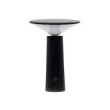 Érintőlámpa - Fekete Gomba- állítható - USB (C) - tölthető (2000 Watt)